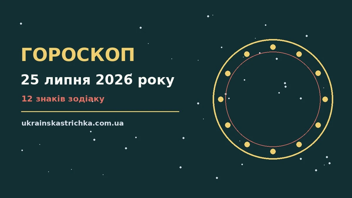 Гороскоп на 25 липня 2026 року: ключові моменти дня про події, зустрічі та вибір