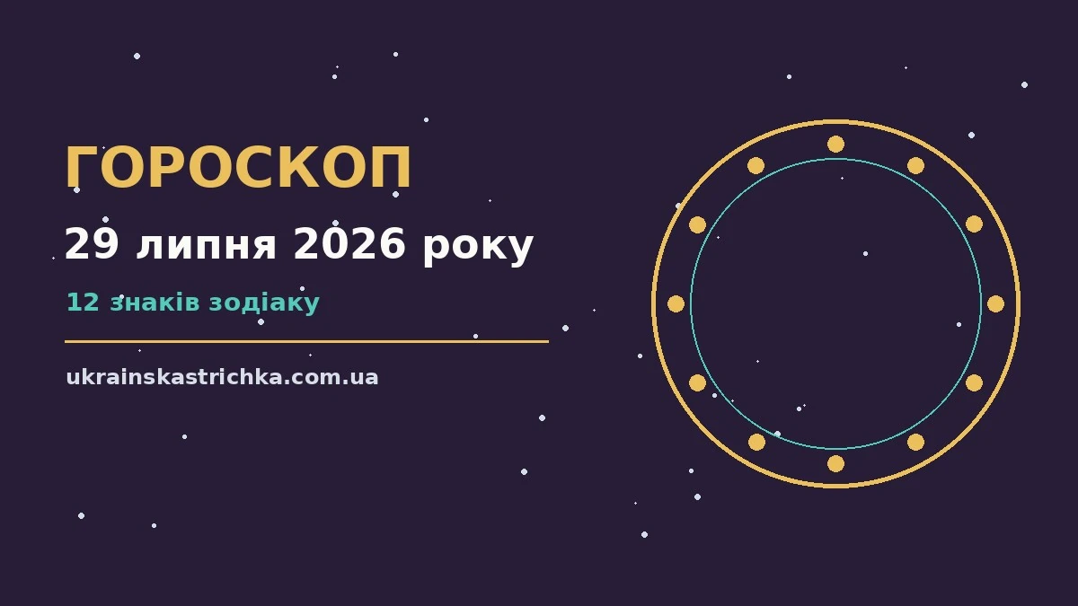 Гороскоп на 29 липня 2026 року: ключові моменти дня про події, зустрічі та вибір