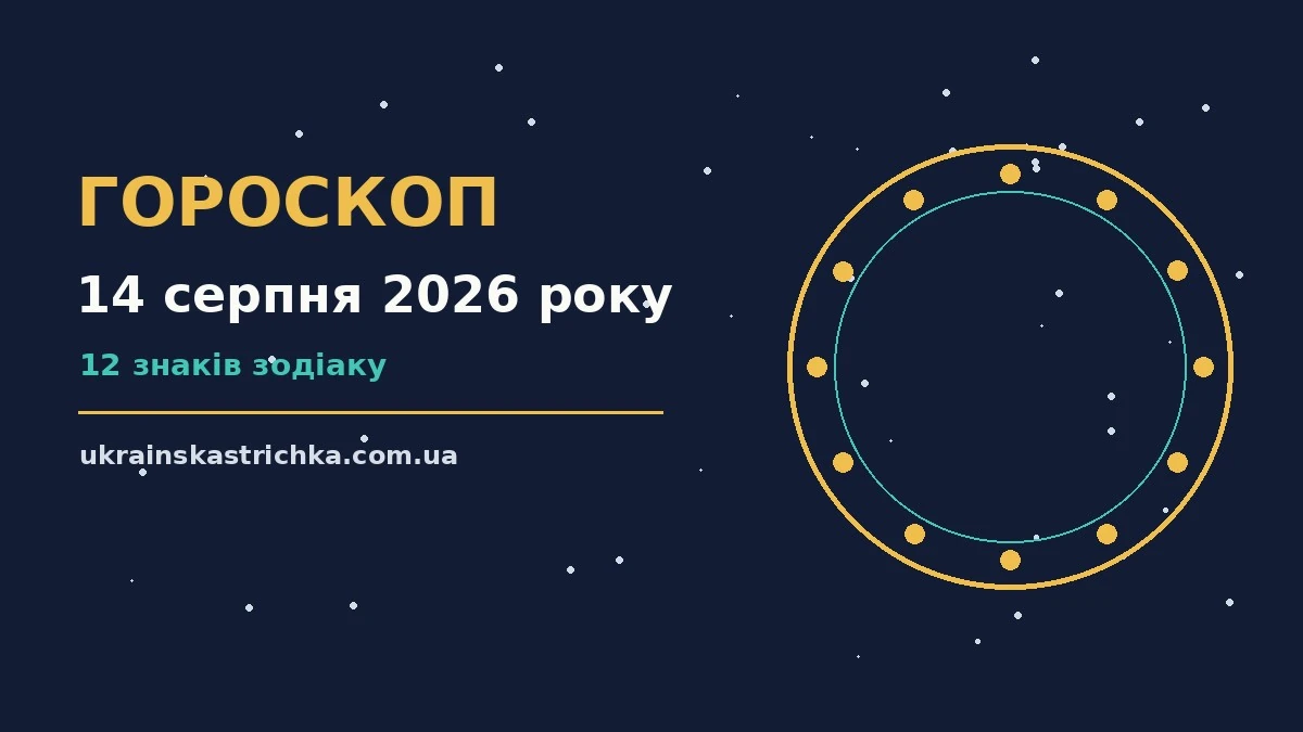 Гороскоп на 14 серпня 2026 року: ключові моменти дня про події, зустрічі та вибір
