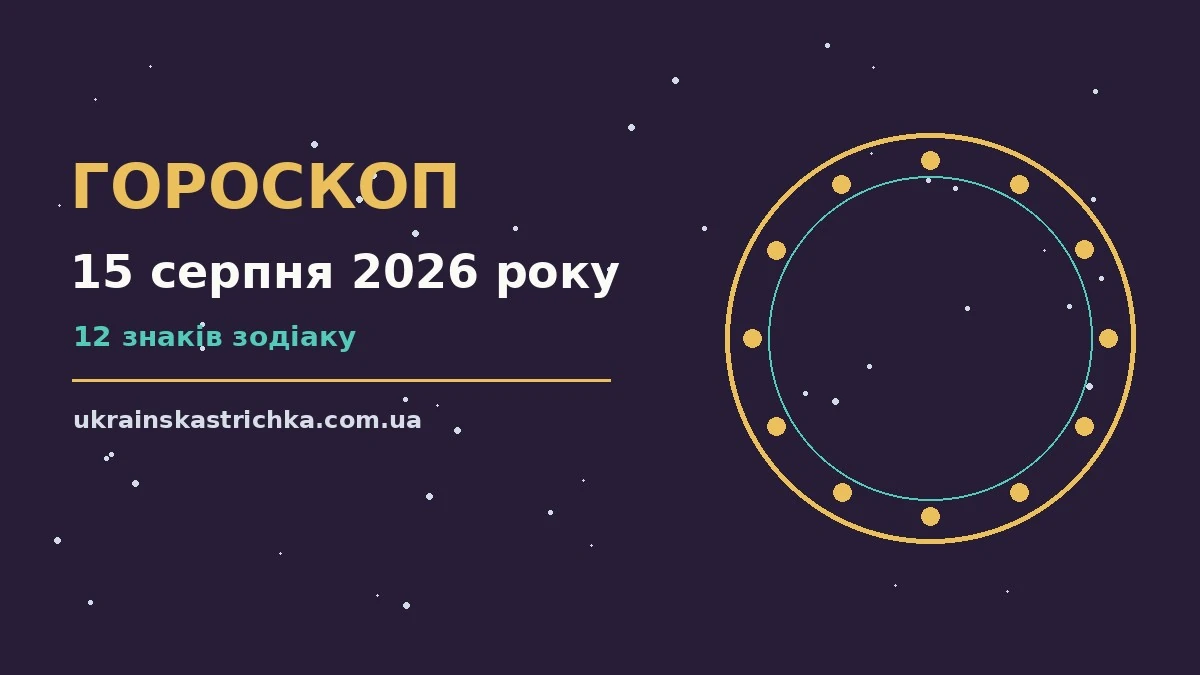 Гороскоп на 15 серпня 2026 року: ключові моменти дня про події, зустрічі та вибір