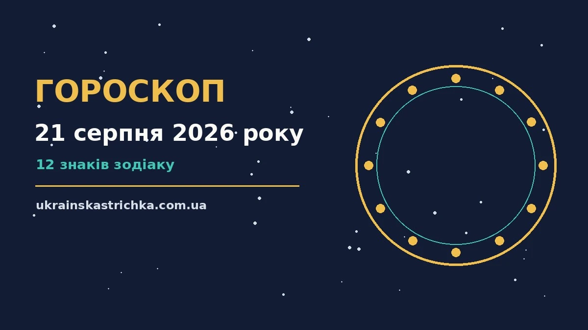 Гороскоп на 21 серпня 2026 року: ключові моменти дня про події, зустрічі та вибір