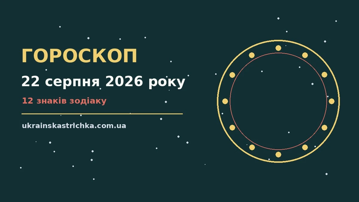 Гороскоп на 22 серпня 2026 року: ключові моменти дня про події, зустрічі та вибір