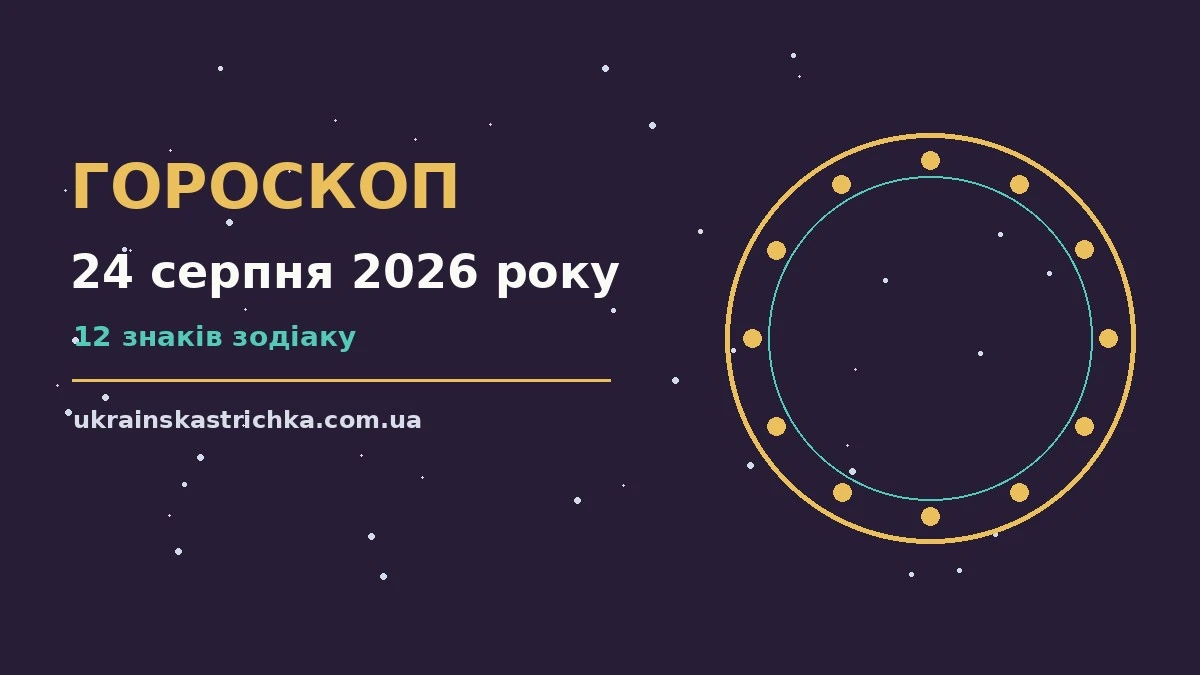 Гороскоп на 24 серпня 2026 року: ключові моменти дня про події, зустрічі та вибір
