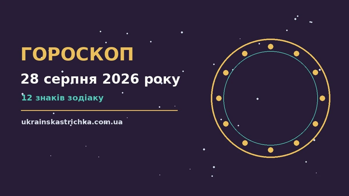 Зодіакальний знак на тлі ранкового неба, символ п'ятниці 28 серпня 2026 року