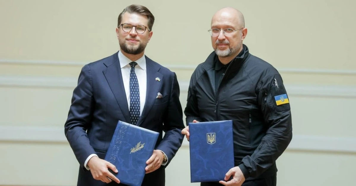 Міністр енергетики України Денис Шмигаль разом з міністром енергетики Литви Лукасом Савіцкасом (фото Міненерго України)