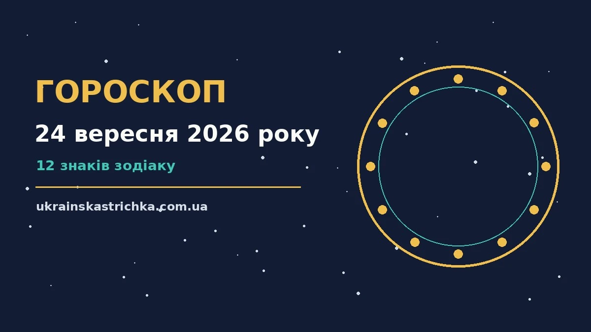 Гороскоп на 24 вересня 2026 року: ключові моменти дня про події, зустрічі та вибір