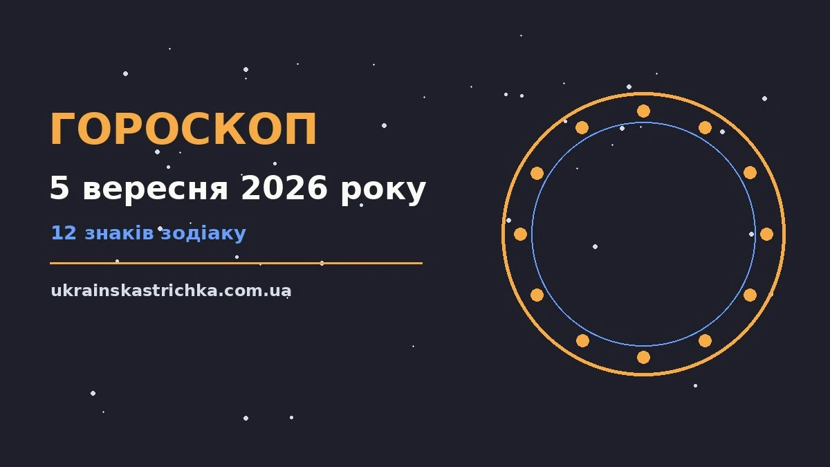 Гороскоп на 5 вересня 2026 року: ключові моменти дня про події, зустрічі та вибір