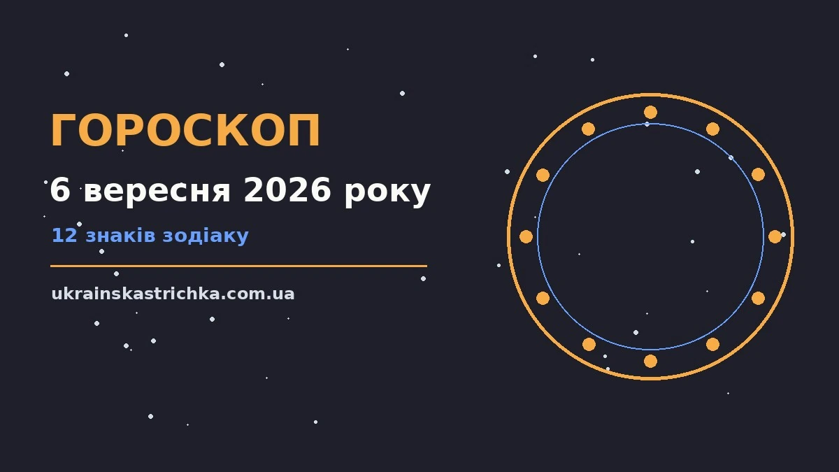 Гороскоп на 6 вересня 2026 року: ключові моменти дня про події, зустрічі та вибір