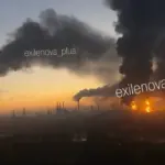 Пожежа та дим над багатоквартирним будинком у Раменському окрузі після удару дрона
