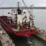 Судна, що очікують проходу через Сулінський канал на Дунаї